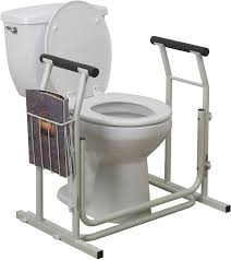 Toilet with Toilet Safety Rails & Frame - Copper Star