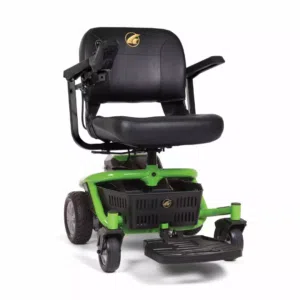 Power Chair with green trim- Copper Star Home Medical Supplies