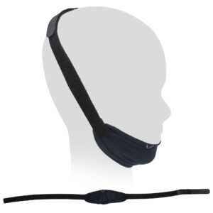 A CPAP Chinstrap on a model.