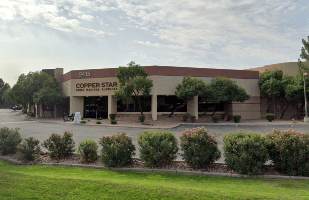 copper star tempe medical supply store | storefront surrounded by greenery