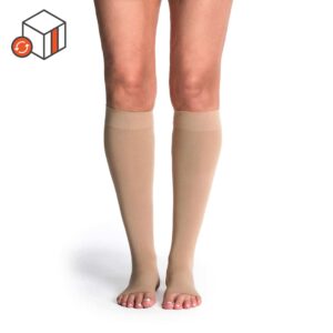 Sigvaris Soft Opaque Womens Open Toe Compression Stockings