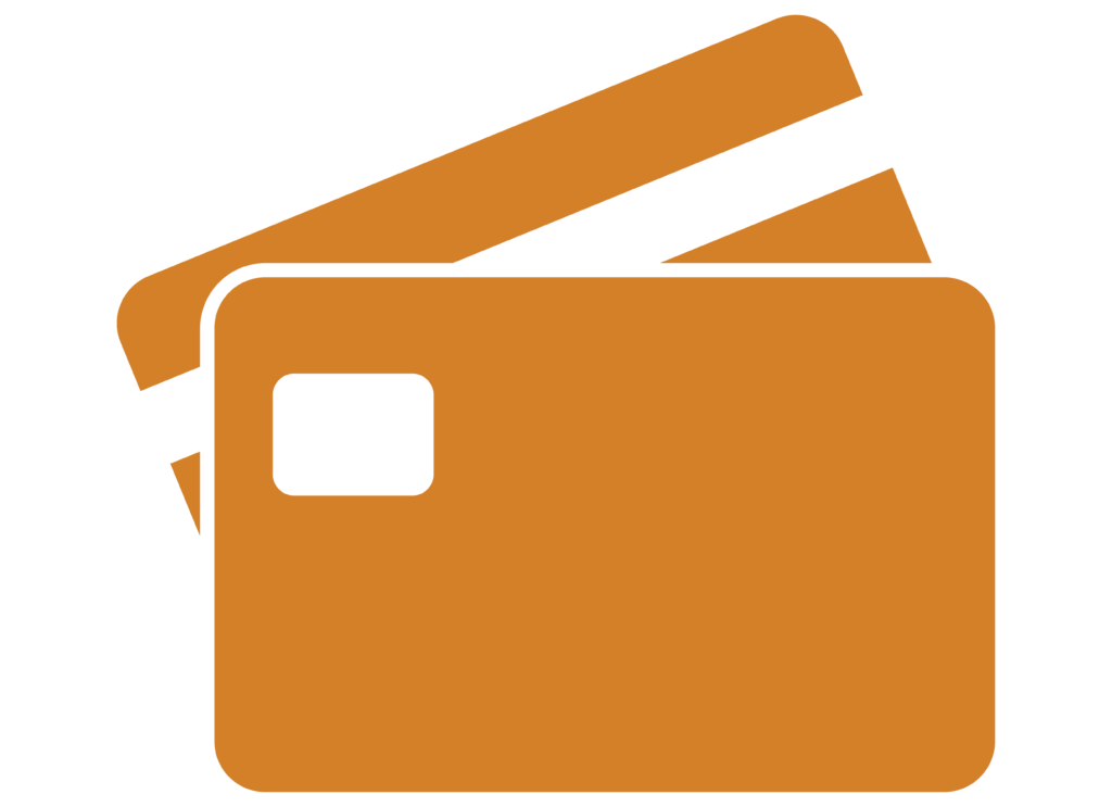 Icon of two credit cards.