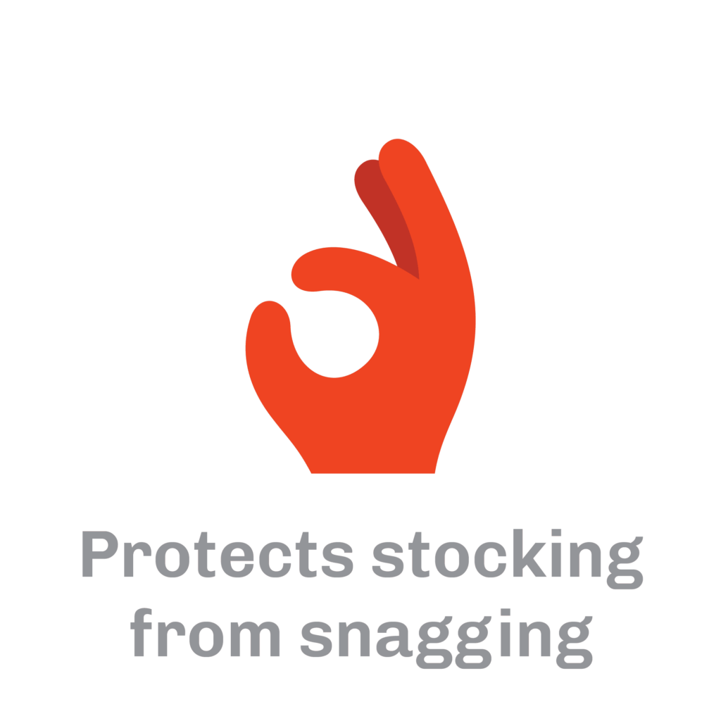 Protects stocking from snagging