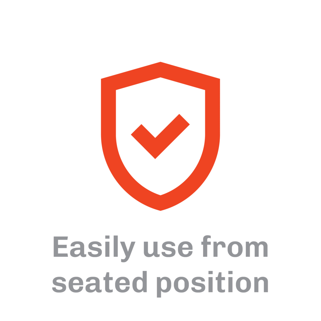 Easily use from seated position