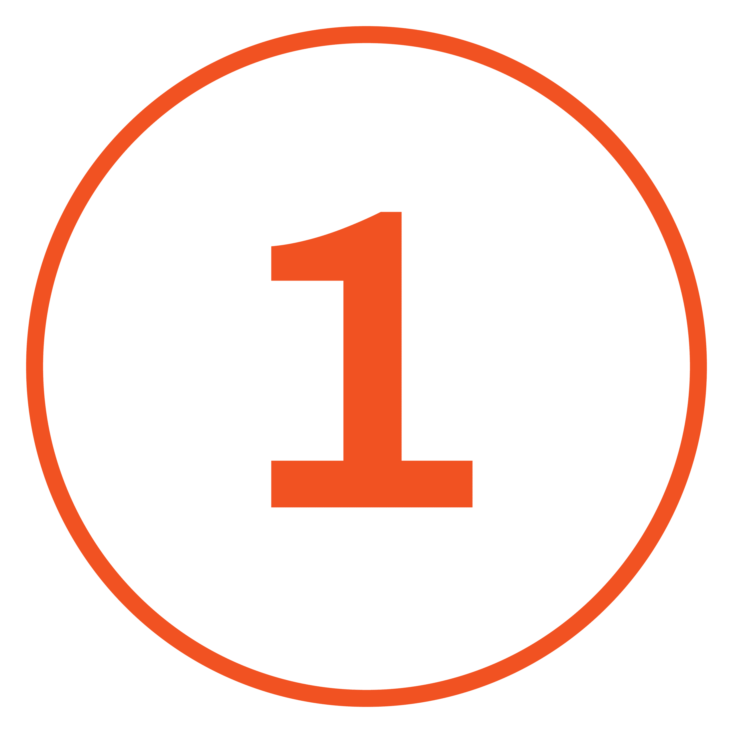 Icon of the number one.