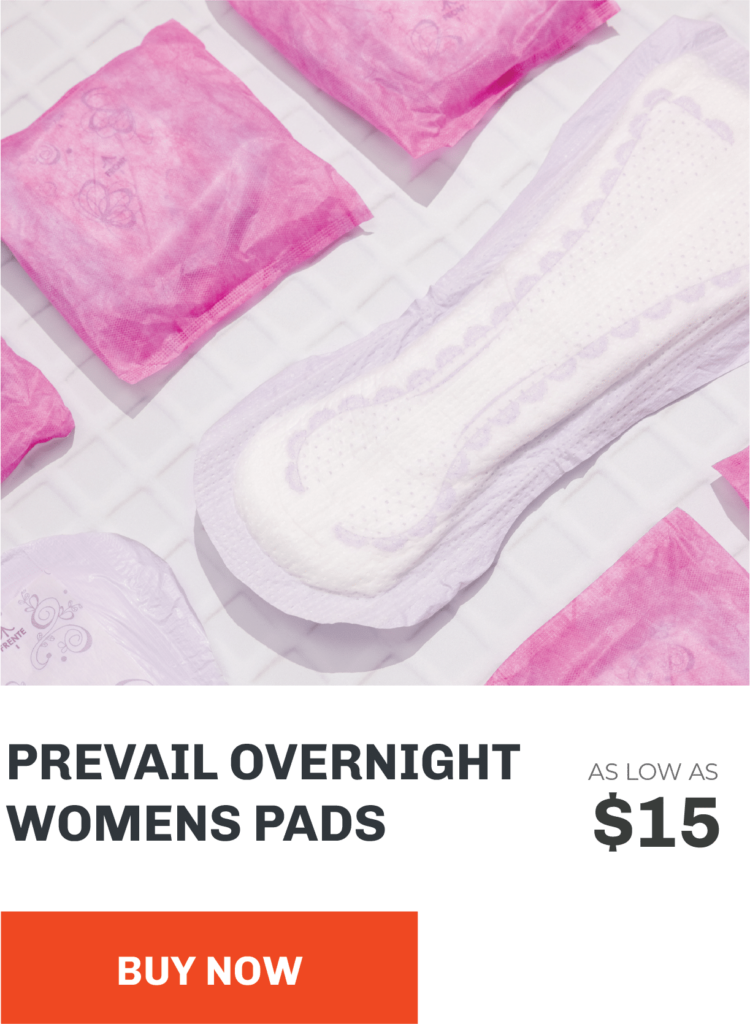 Prevail Overnight Women's Pad. As a low as $15. Buy Now.