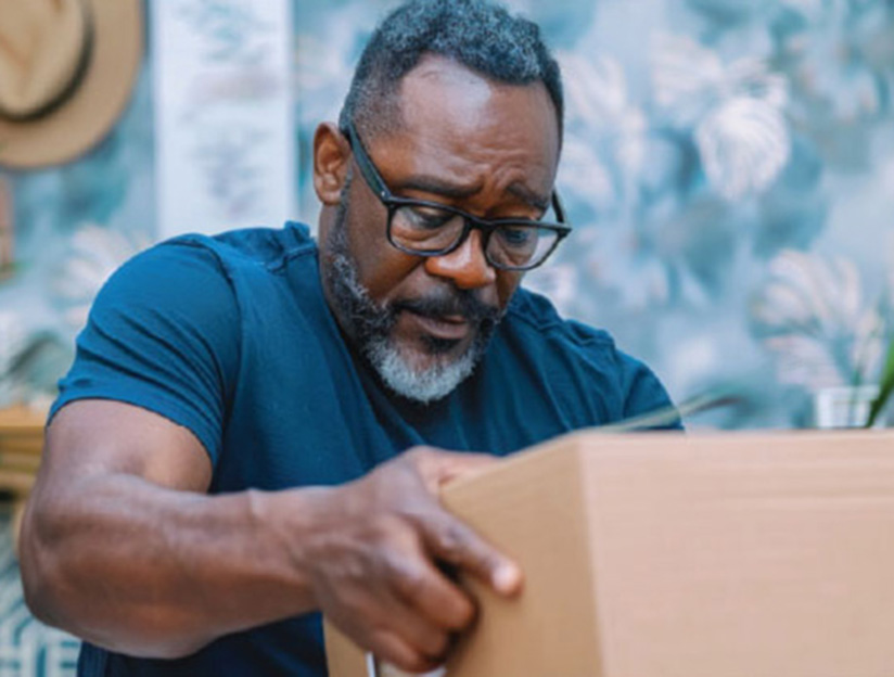 Man opening ReSupply home medical supplies shipment