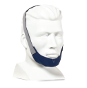 CPAP chinstrap for sleep apnea therapy, shown flat with adjustable strap for comfortable fit.
