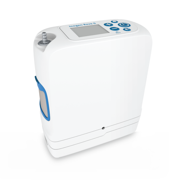 Inogen Rove 6 CPAP machine with compact design for sleep apnea therapy and quiet nighttime use.