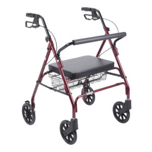 Go-Lite Bariatric Steel Rollator Red