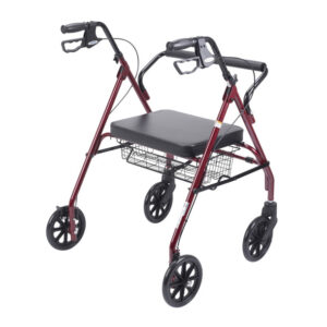 Go-Lite Bariatric Steel Rollator Red
