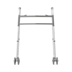 Medline Adult Bariatric Folding Walker, 2 Button, 650 lb. Capacity