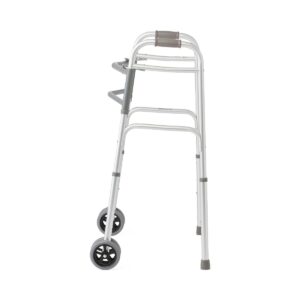 Medline Adult Bariatric Folding Walker, 2 Button, 650 lb. Capacity