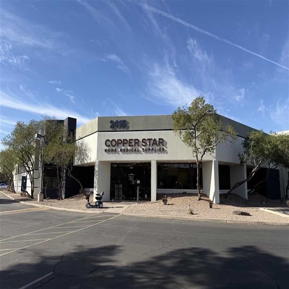 copper star tempe medical supply store | storefront surrounded by greenery