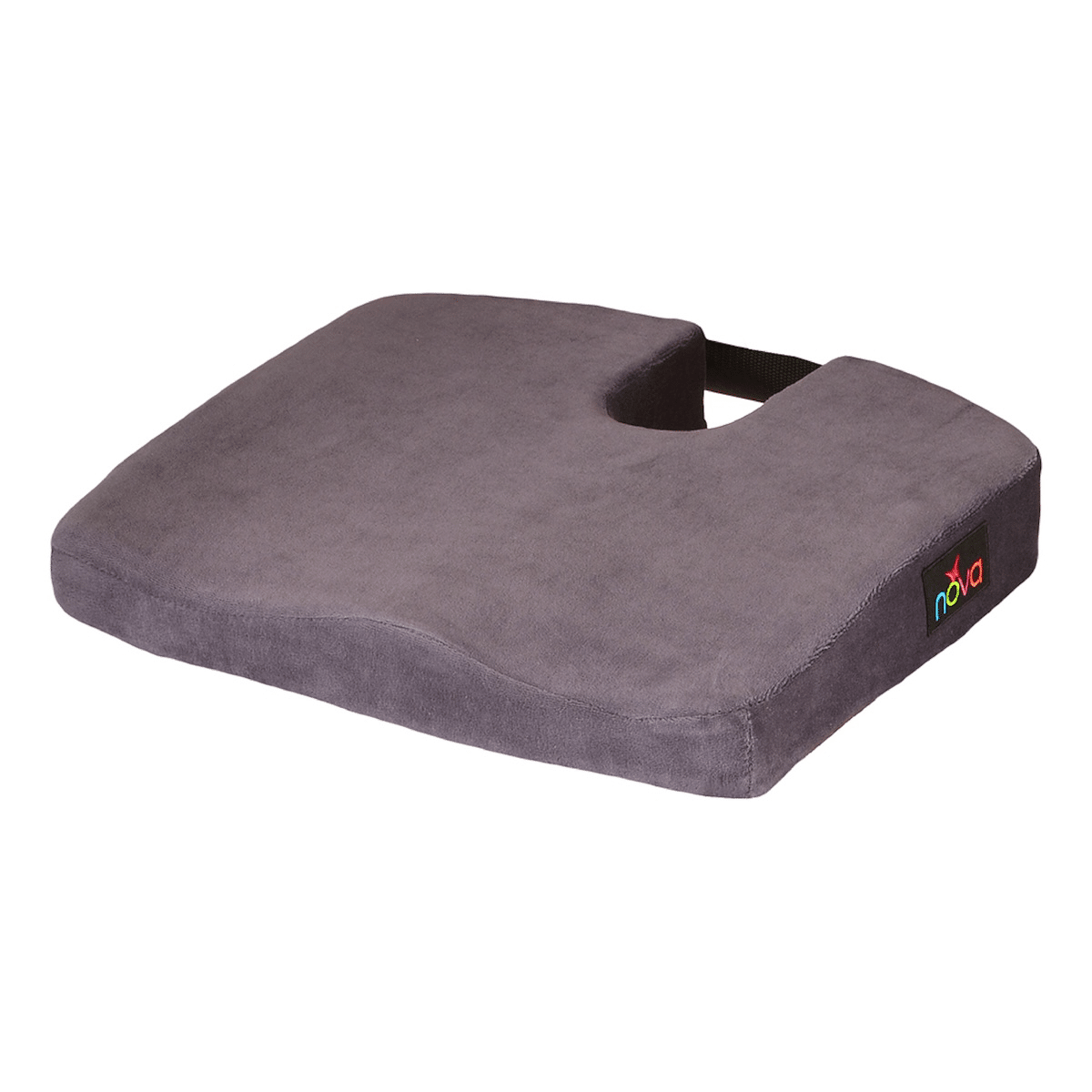 CoccyxFoam-01 Nova - Memory Foam Coccyx Cushion Velour Blue