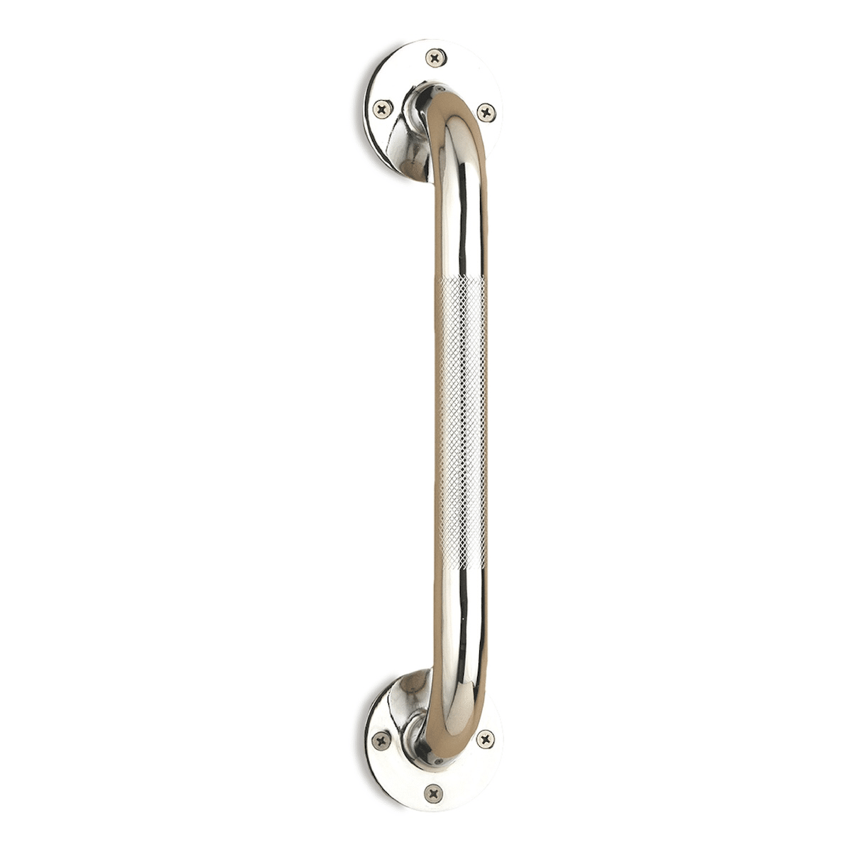 GrabBar12_1 Nova - Wall Grab Bar Chrome with Knurled Handle - 12"
