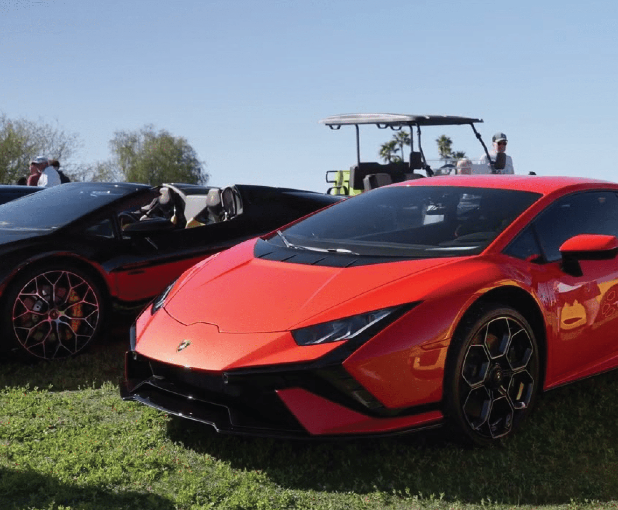 car at concours in the hills