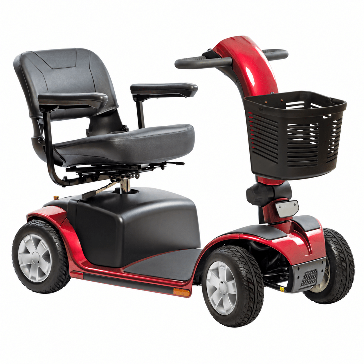 Unbranded Red Mobility Scooter Studio Shot
